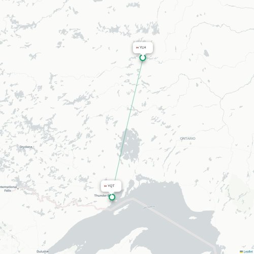 Mapa lotu bezpośredniego Lansdowne House – Thunder Bay