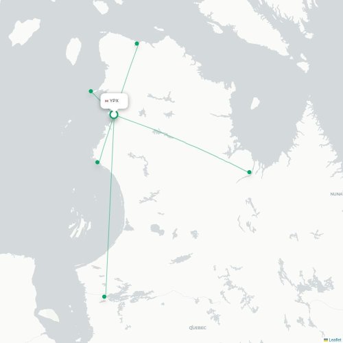 Route map Puvirnituq  YPX 