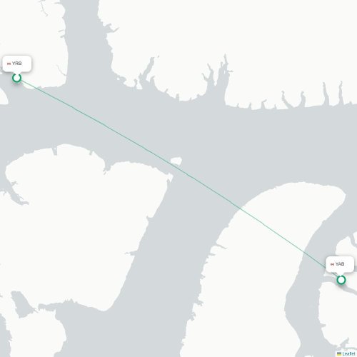 Mapa de vuelo directo Resolute - Arctic Bay