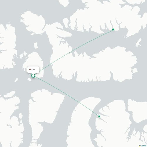 Route map Resolute  YRB airport