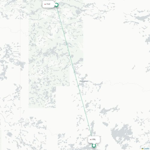 Mapa lotu bezpośredniego Red Lake – Deer Lake