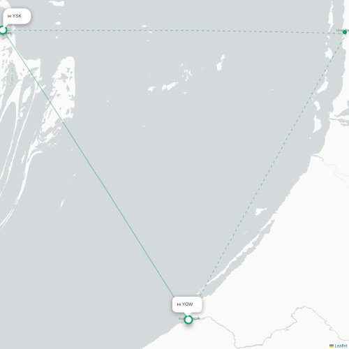 Mapa lotu bezpośredniego Sanikiluaq – Kuujjuarapik