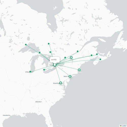 Route map Toronto  YTZ airport