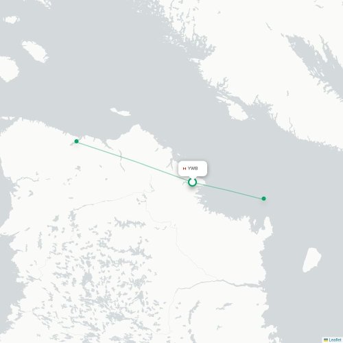 Route map   YWB airport