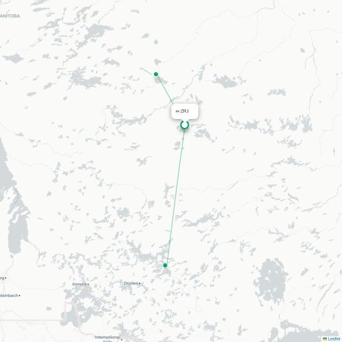 Mapa lotu bezpośredniego Round Lake – Bearskin Lake