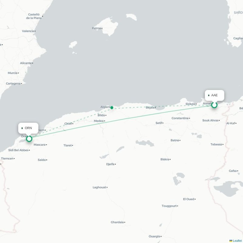 AAE - ORN route map