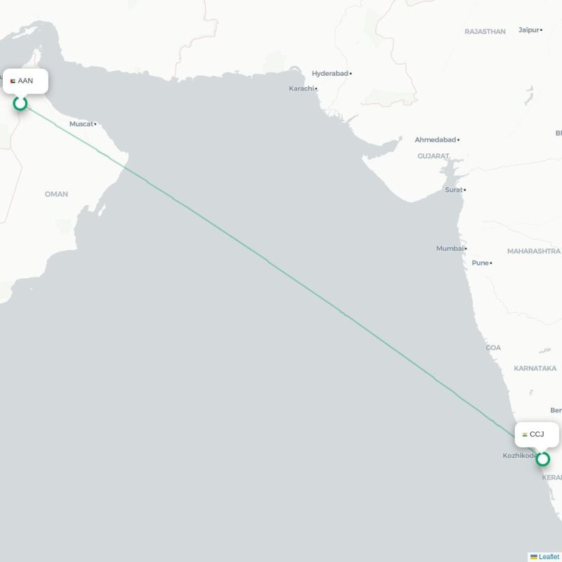 AAN - CCJ route map