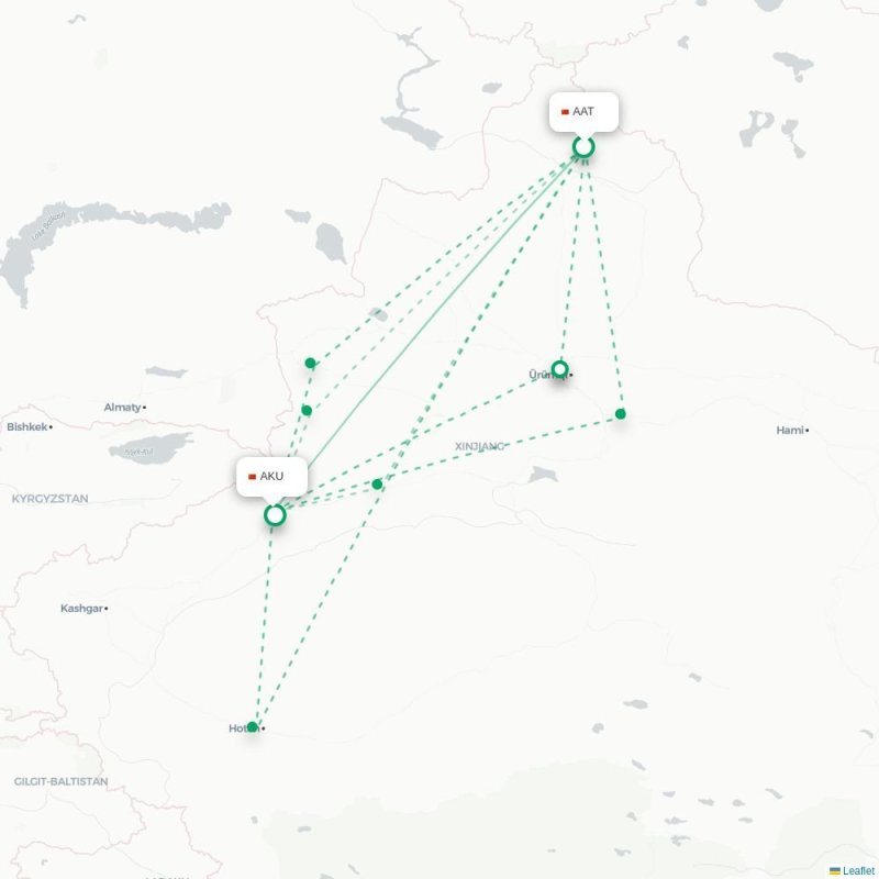 AAT - AKU route map