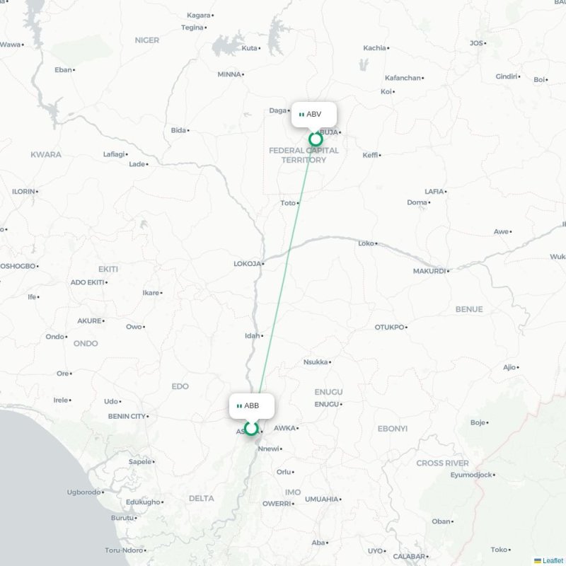 ABB - ABV route map