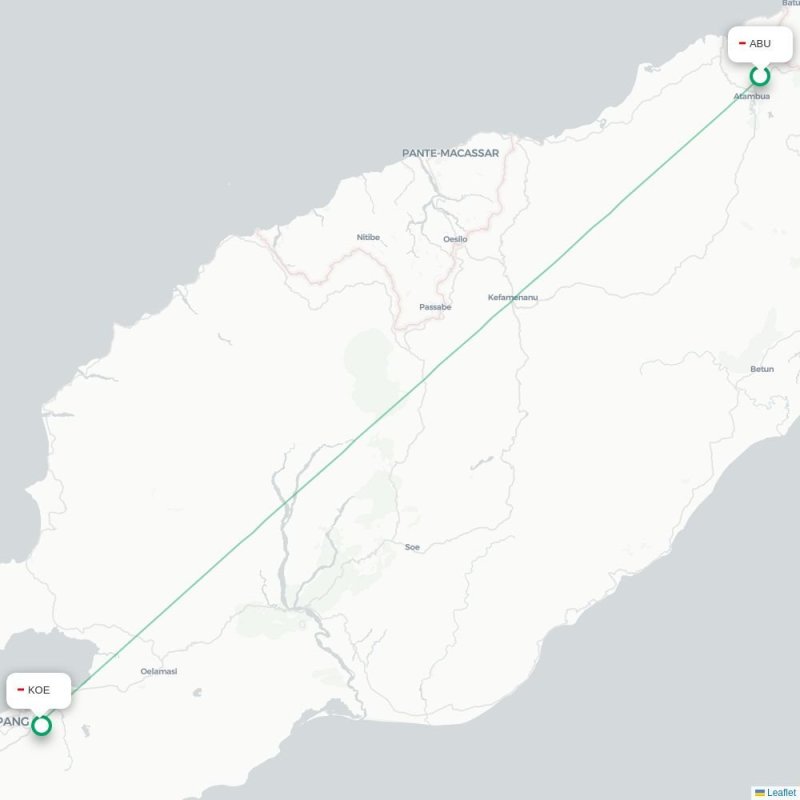 ABU - KOE route map