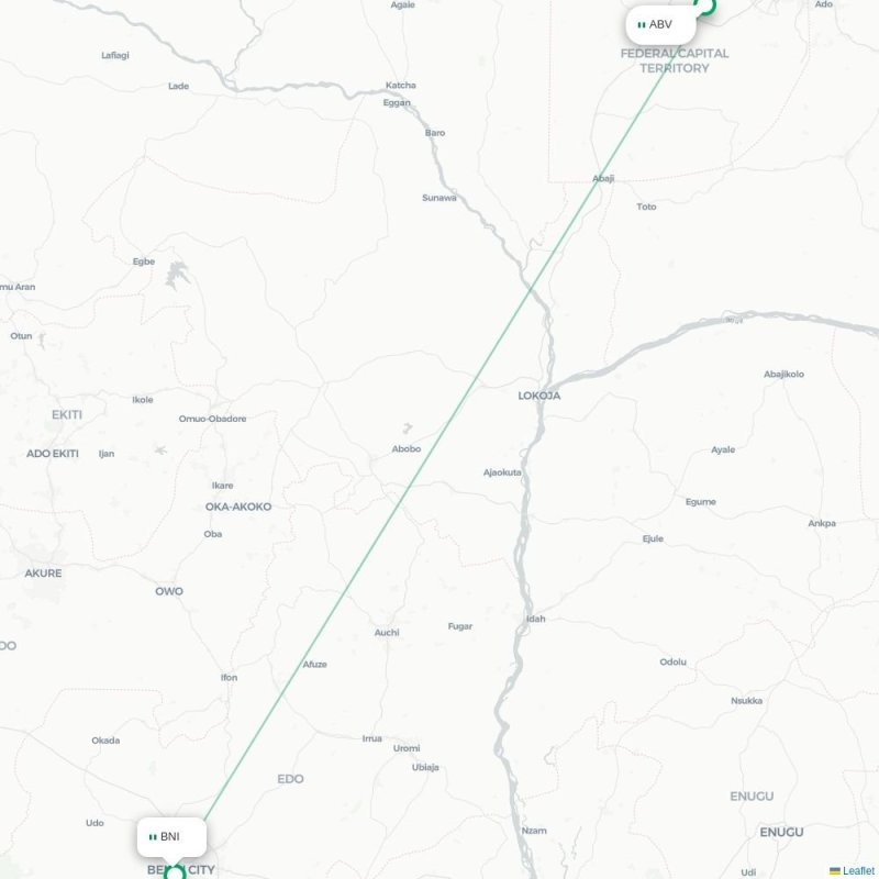 ABV - BNI route map