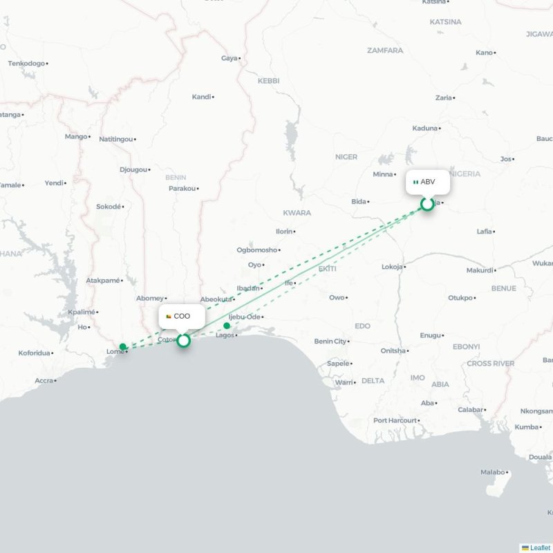 ABV - COO route map