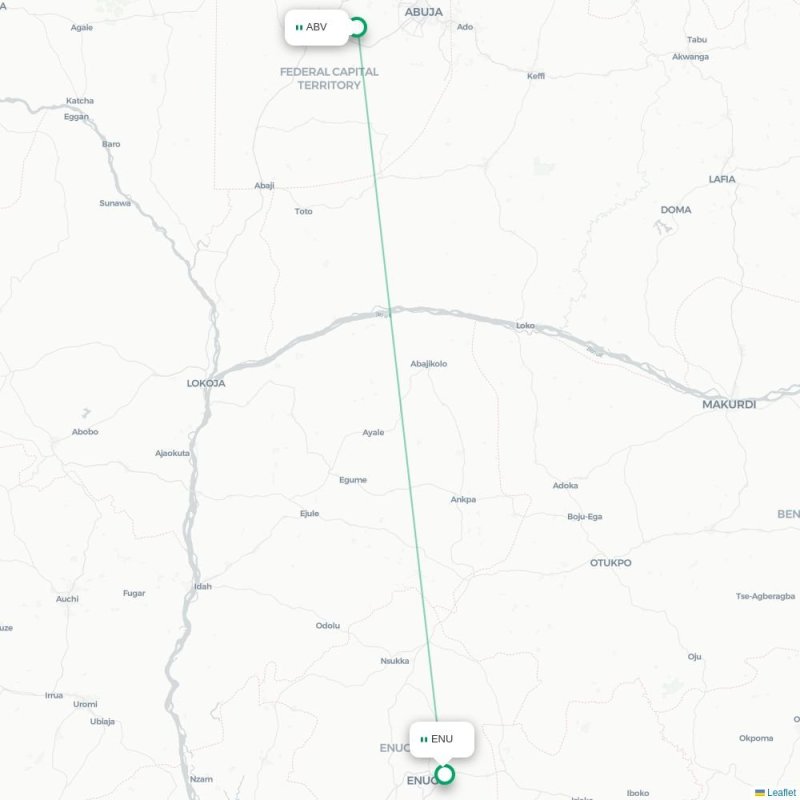 ABV - ENU route map