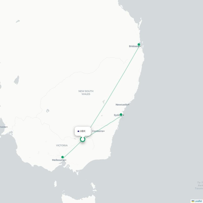 ABX - MEL route map