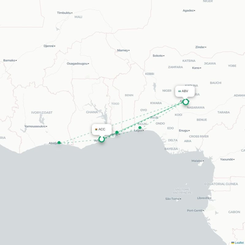 ACC - ABV route map