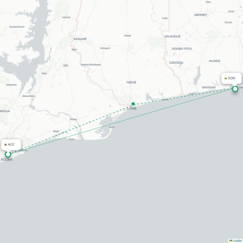 ACC - COO route map