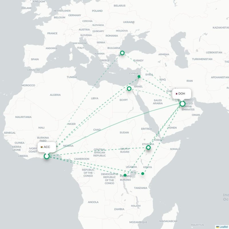 ACC - DOH route map