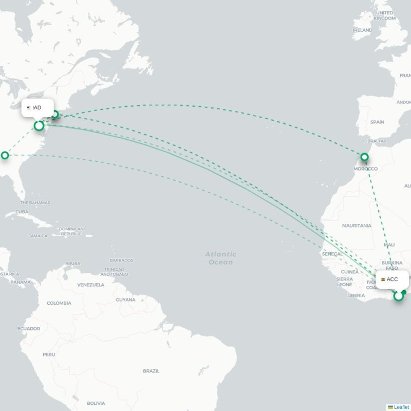ACC - IAD route map