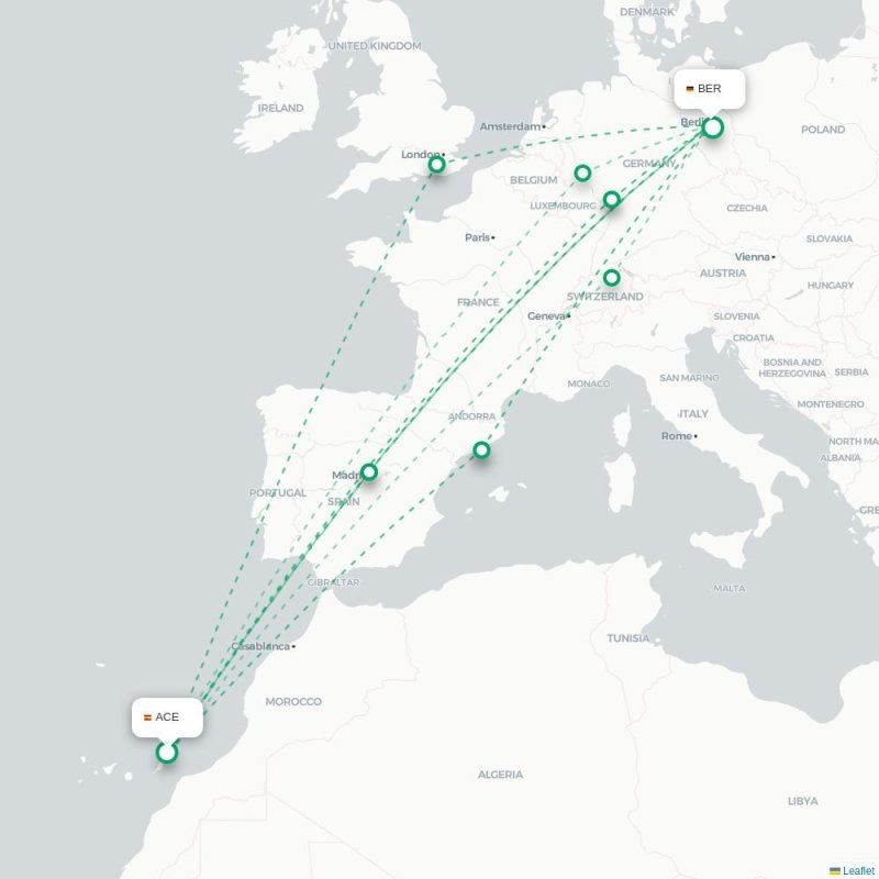 ACE - BER route map