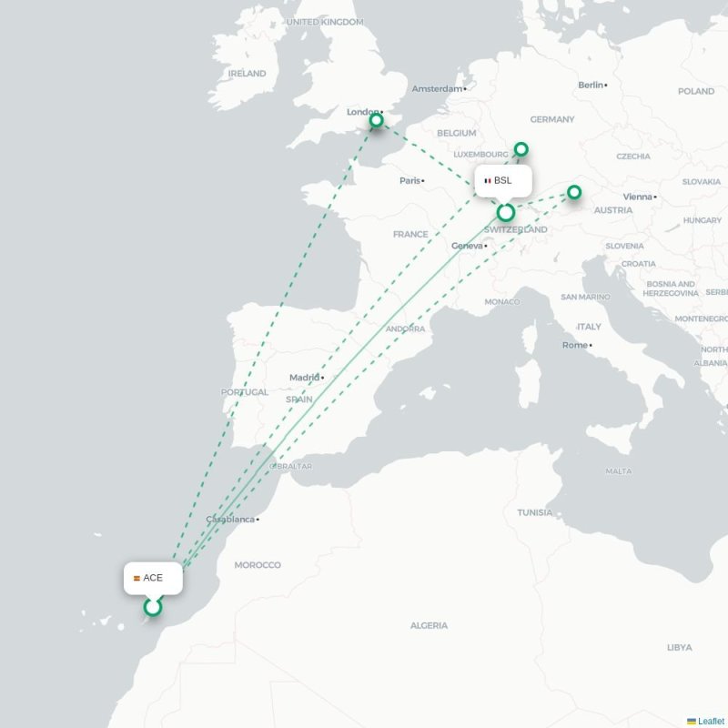 ACE - BSL route map