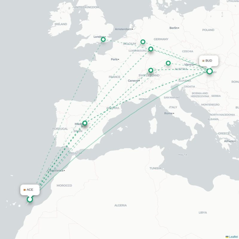 ACE - BUD route map
