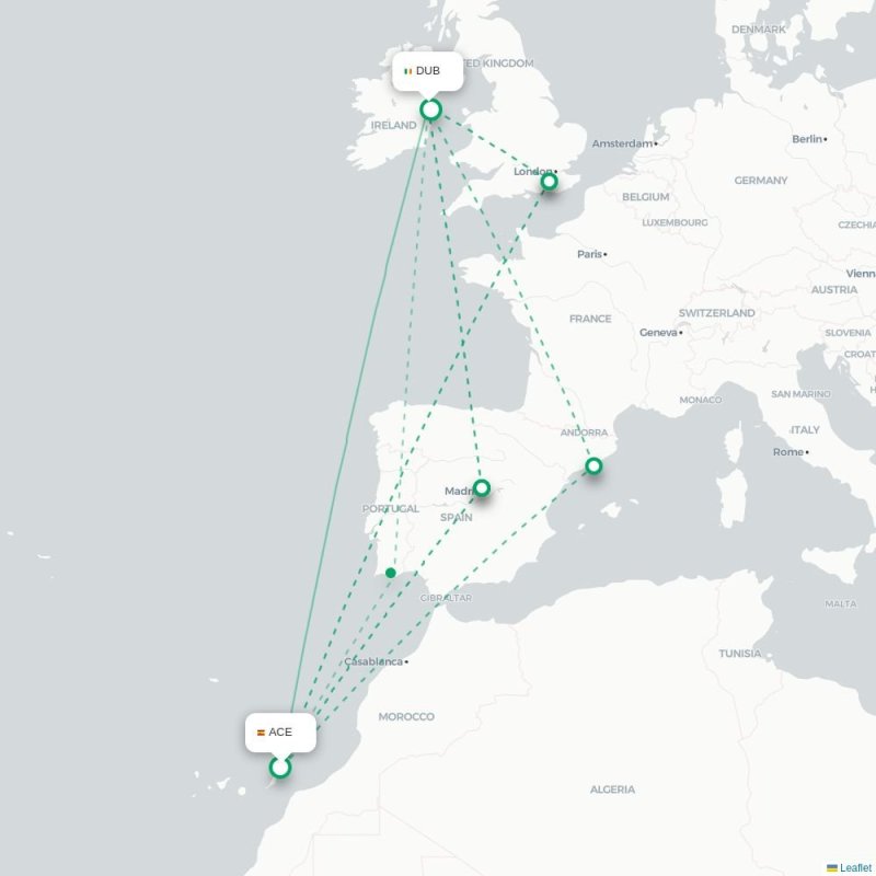 ACE - DUB route map