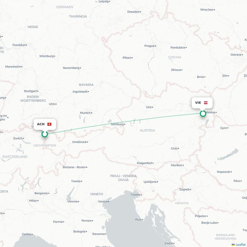 Route map Altenrhein  ACH 