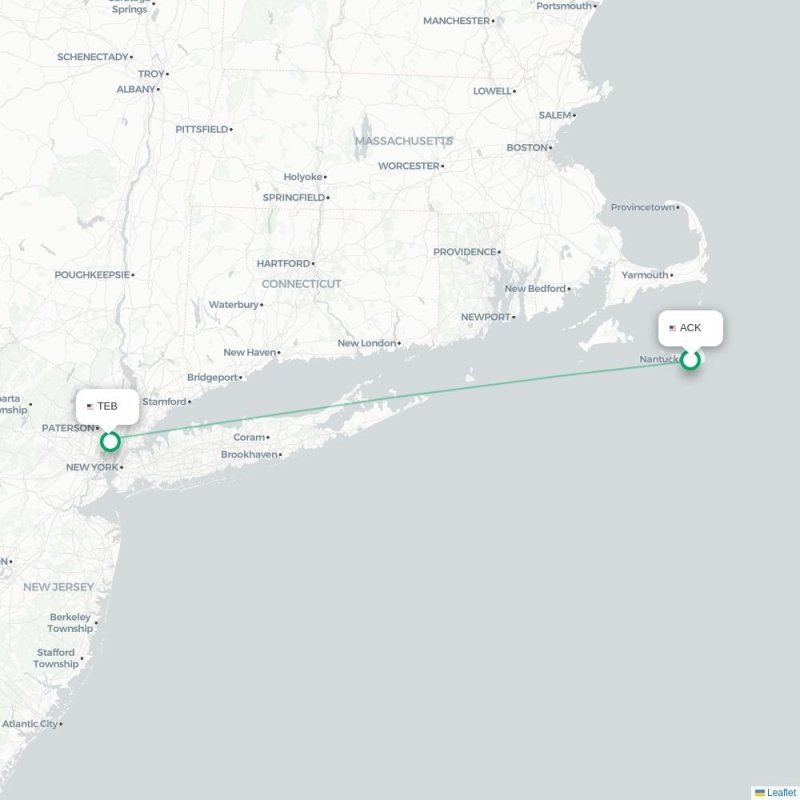 ACK - TEB route map