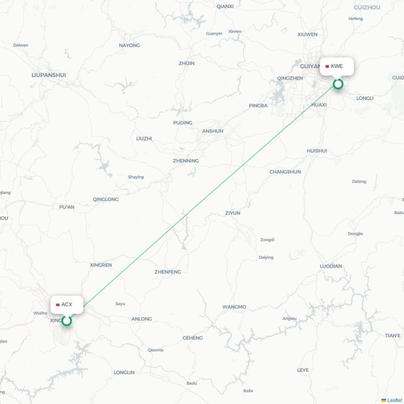 ACX - KWE route map