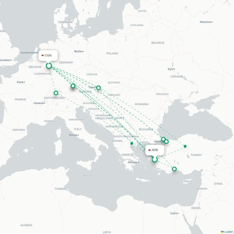 ADB - CGN route map