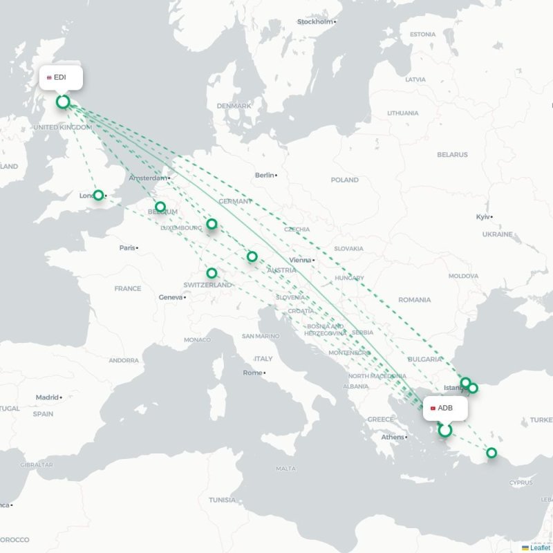 ADB - EDI route map