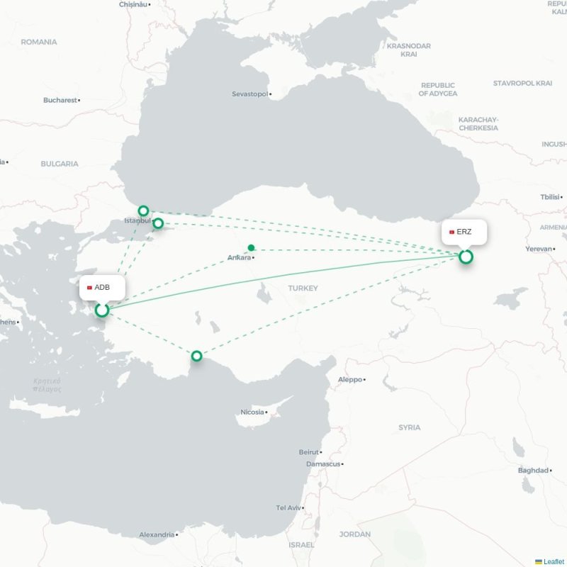 ADB - ERZ route map