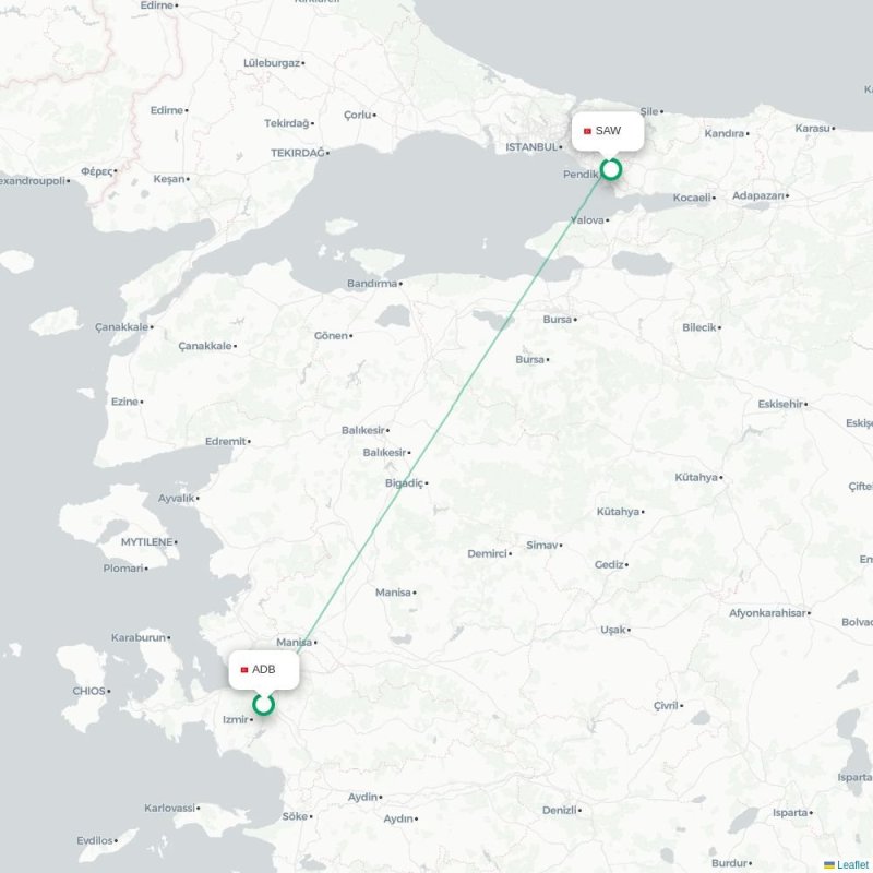 ADB - SAW route map