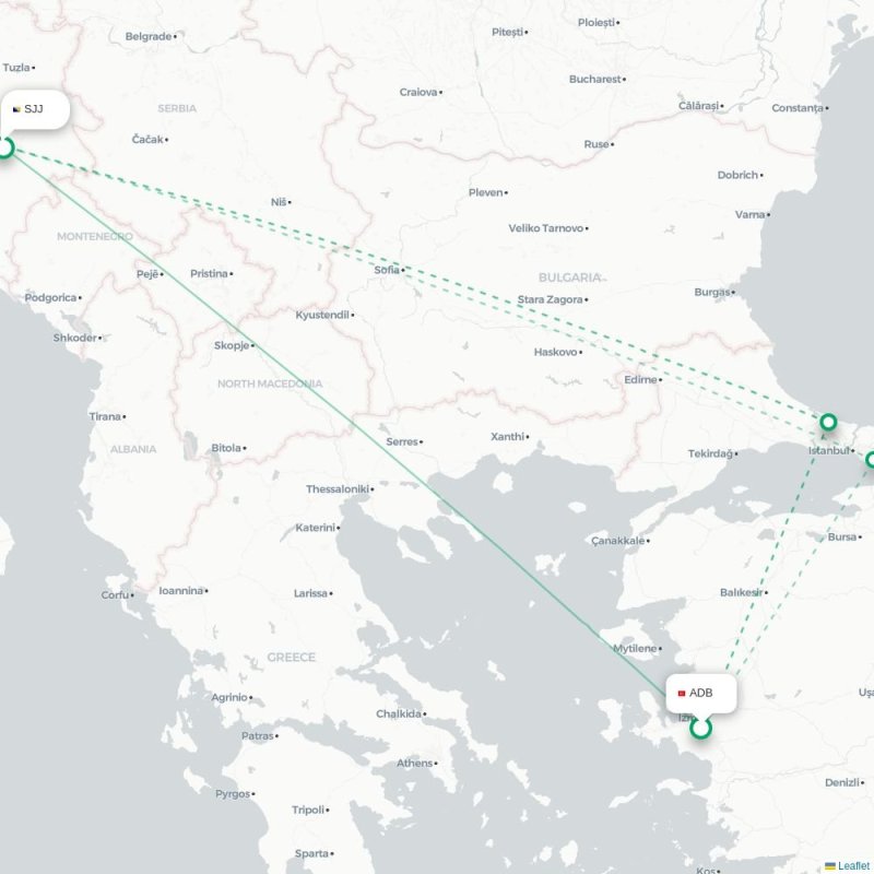 ADB - SJJ route map