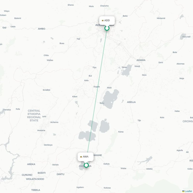 ADD - AWA route map