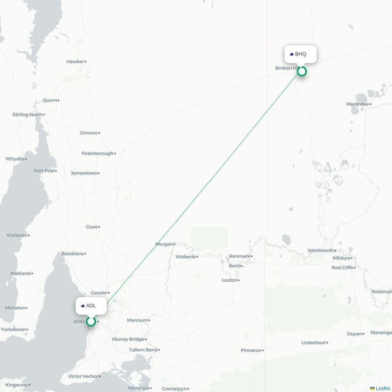 ADL - BHQ route map