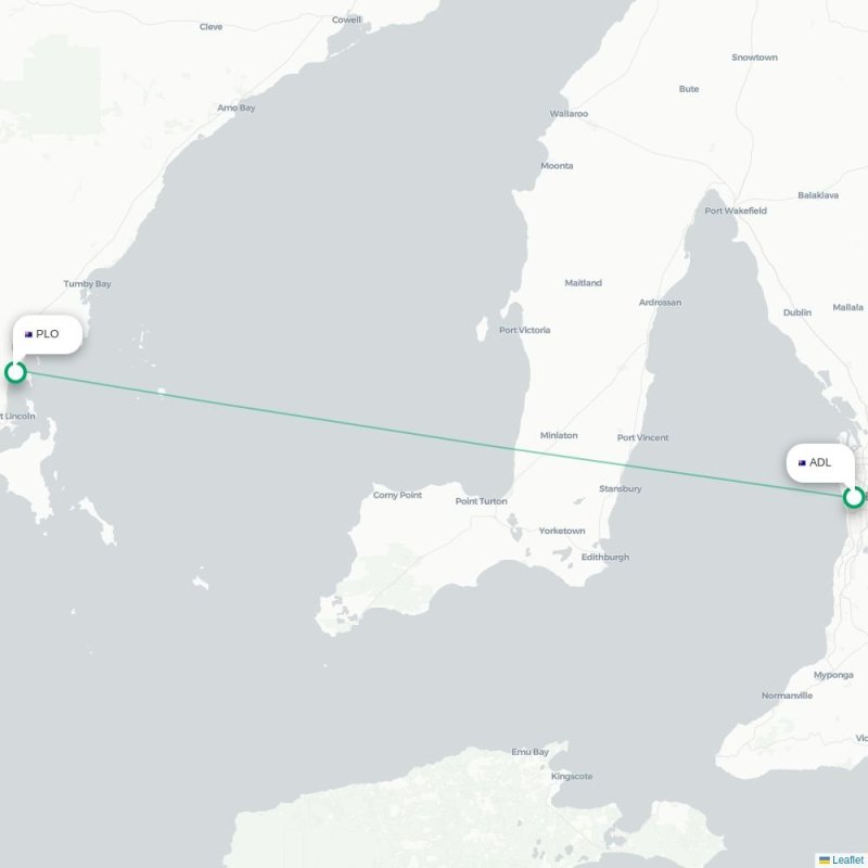 ADL - PLO route map