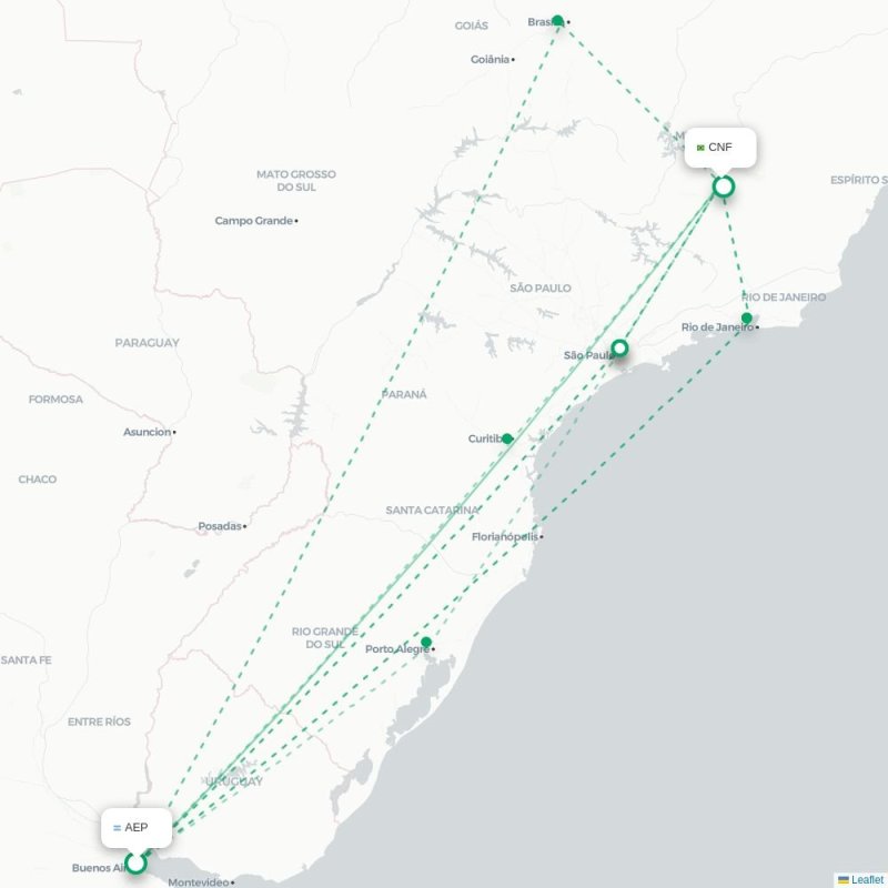 AEP - CNF route map