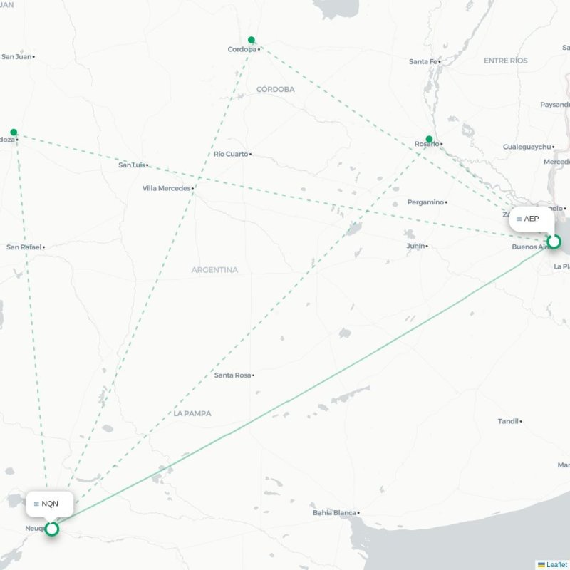 AEP - NQN route map