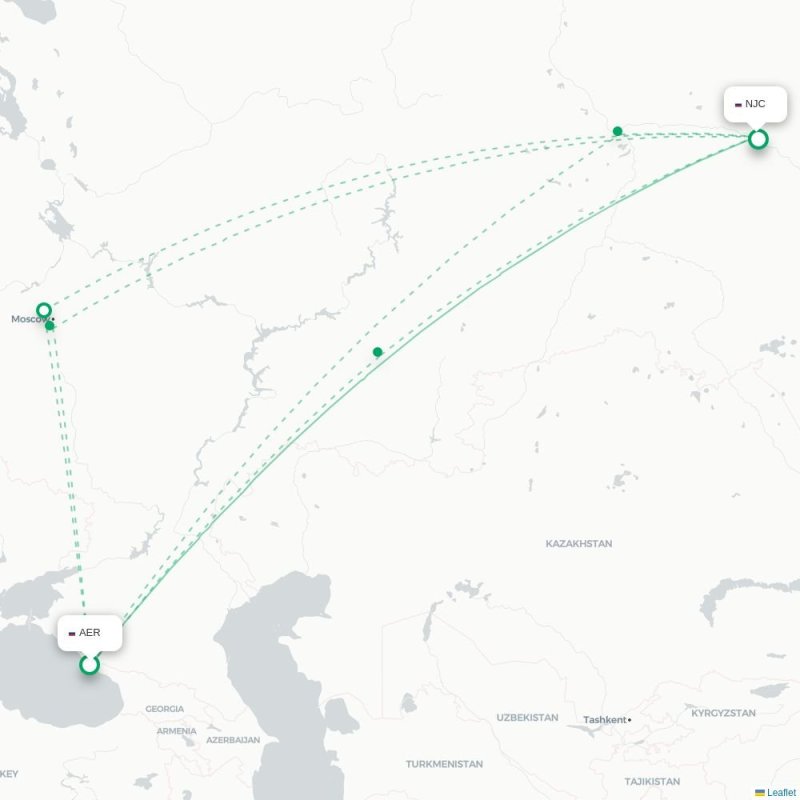 AER - NJC route map