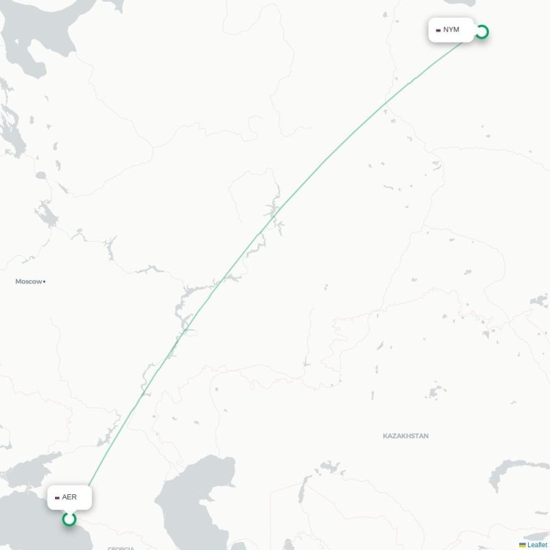 AER - NYM route map