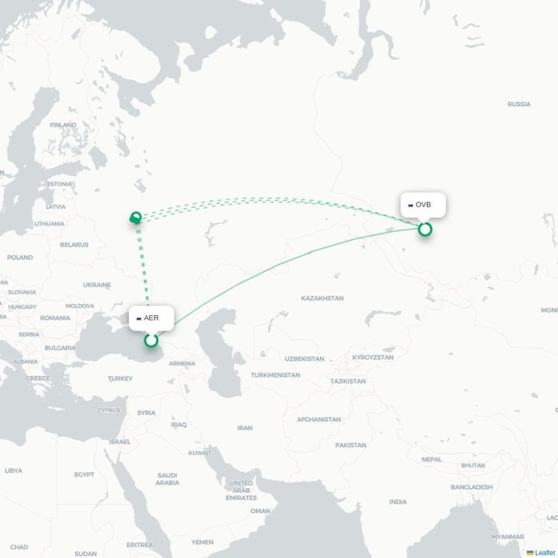 AER - OVB route map
