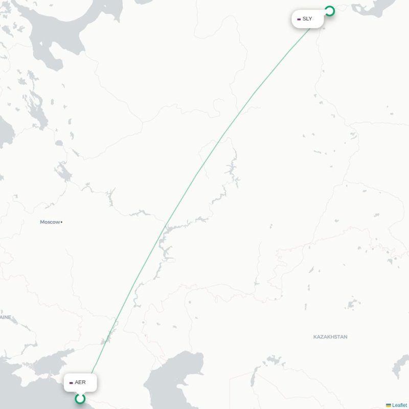 AER - SLY route map