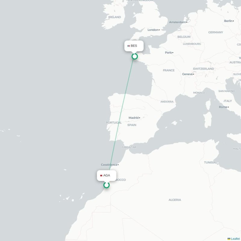 AGA - BES route map
