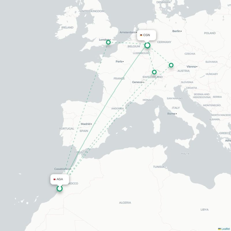 AGA - CGN route map