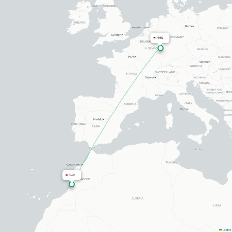 AGA - HHN route map