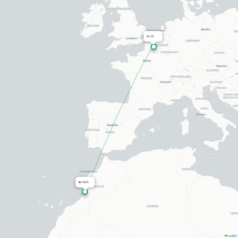 AGA - LIL route map