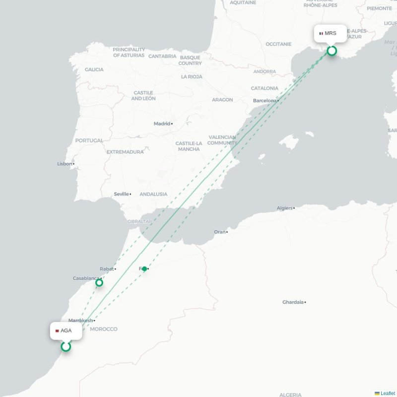 AGA - MRS route map