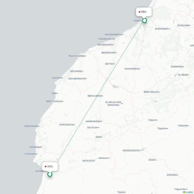 AGA - RBA route map