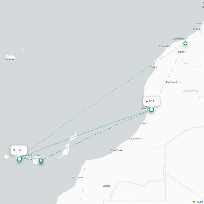 AGA - TFS route map